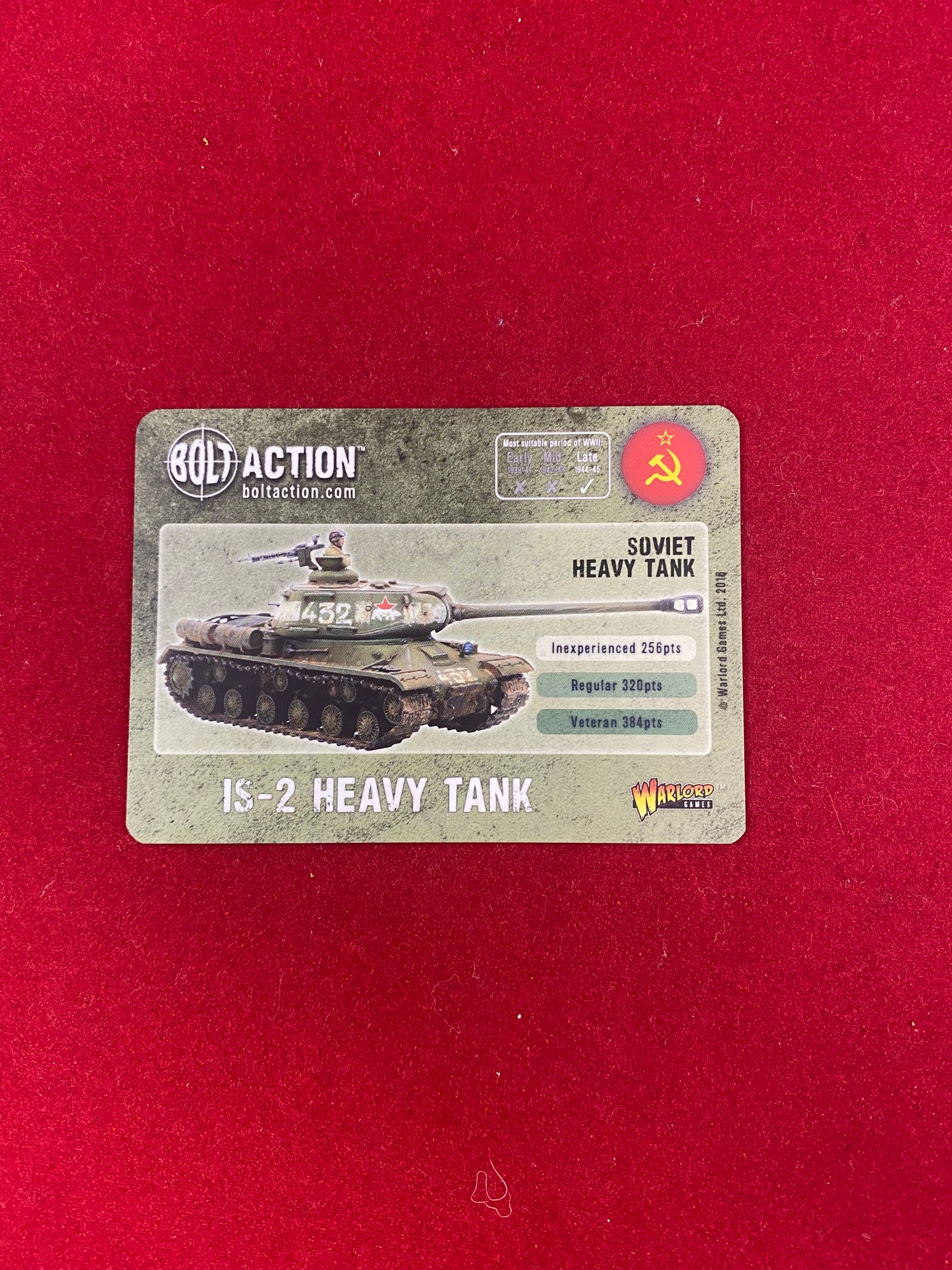 Bolt Action Data Card - Soviet IS-2